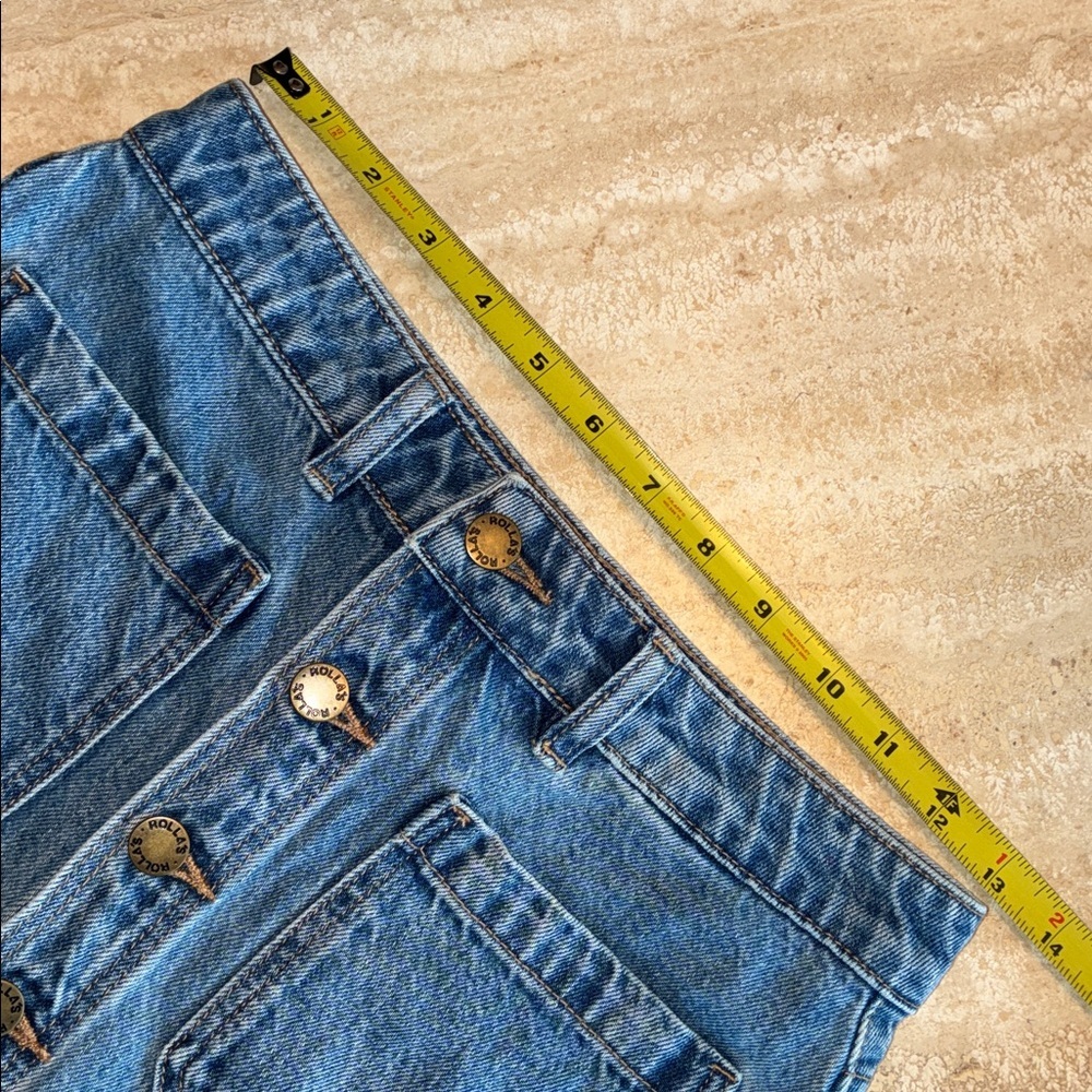 ROLLA'S Denim Skirt Women's 26, Button Front, Pockets, Medium wash. 26 EUC - Picture 14 of 17